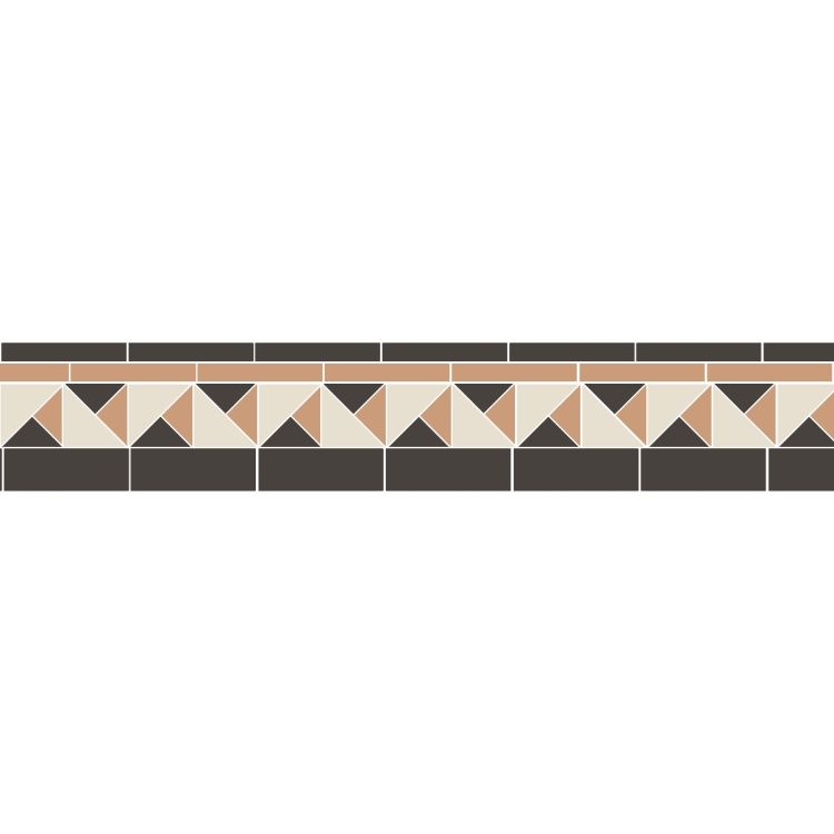 Original Style Victorian Hardy Black and Old London Border-Floor-Tile