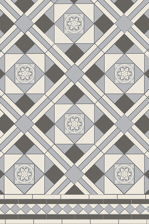 Original Style Victorian Lindisfarne 7 Colour Pattern-Floor-Tile