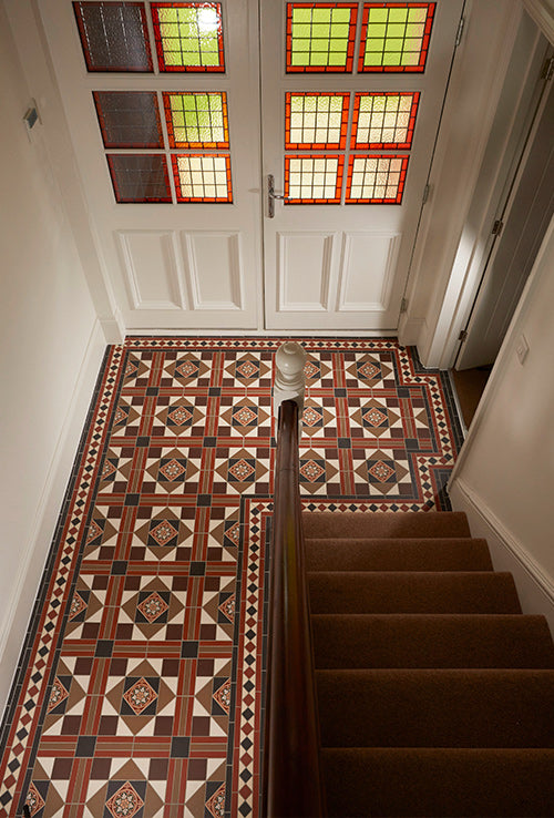Original Style Victorian Lindisfarne 8 Colour Pattern-Floor-Tile