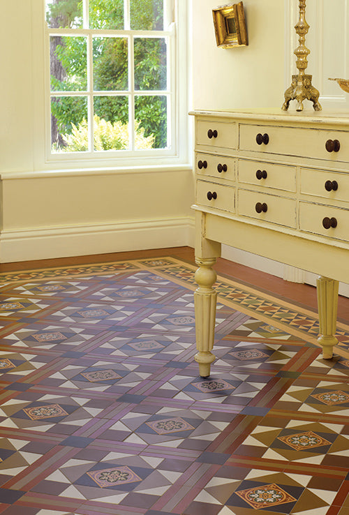 Original Style Victorian Lindisfarne 8 Colour Pattern-Floor-Tile
