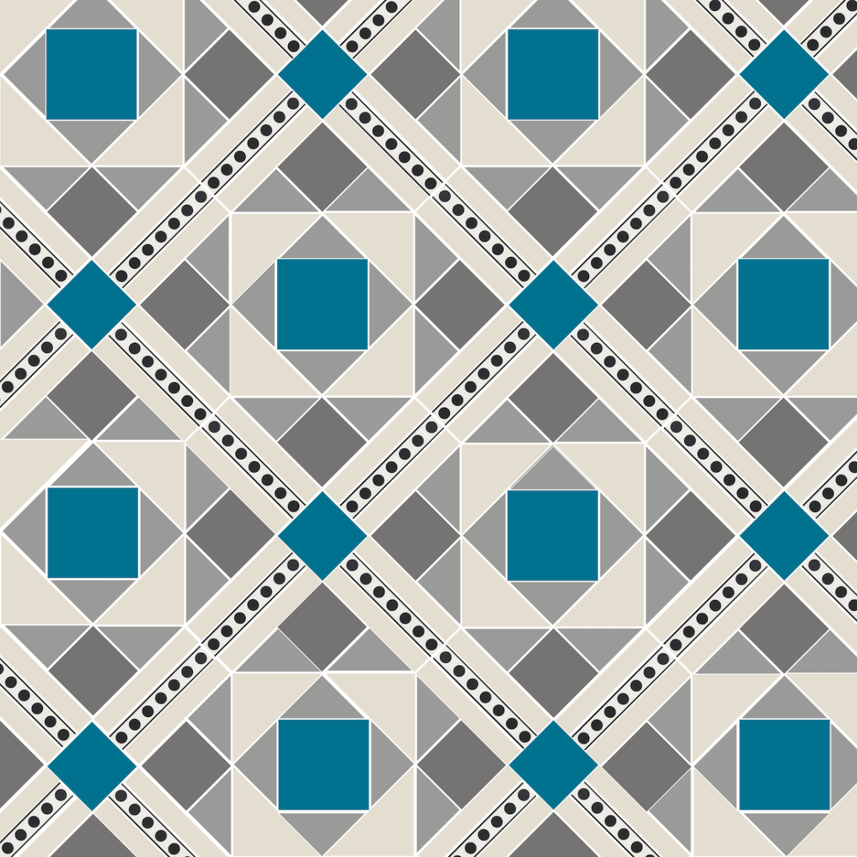 Original Style Victorian Lindisfarne with Melbourne Pattern-Floor-Tile