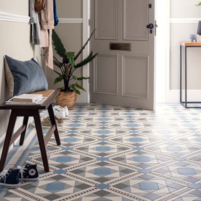 Original Style Victorian Lindisfarne with Melbourne Pattern-Floor-Tile