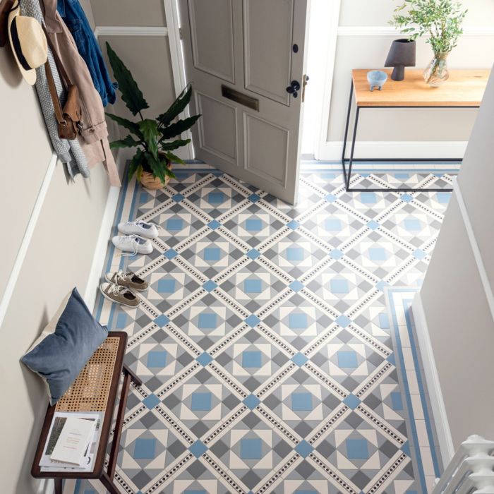 Original Style Victorian Lindisfarne with Melbourne Pattern-Floor-Tile