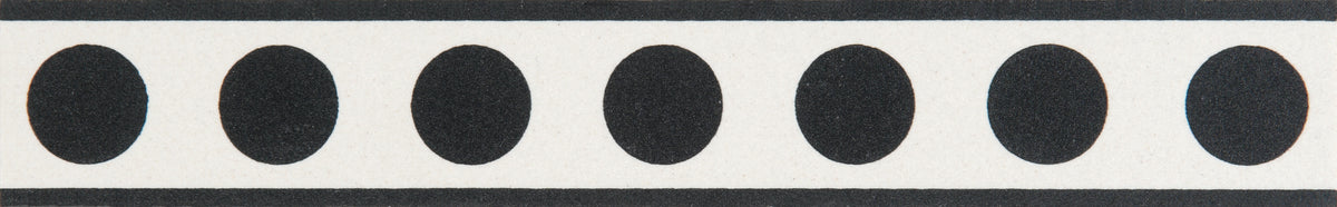 Original Style Victorian Melbourne Border-Black Spot on Dover White-IM-0010587-Floor-Tile