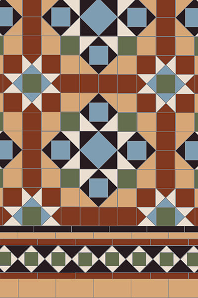 Original Style Victorian Osborne Pattern-Floor-Tile