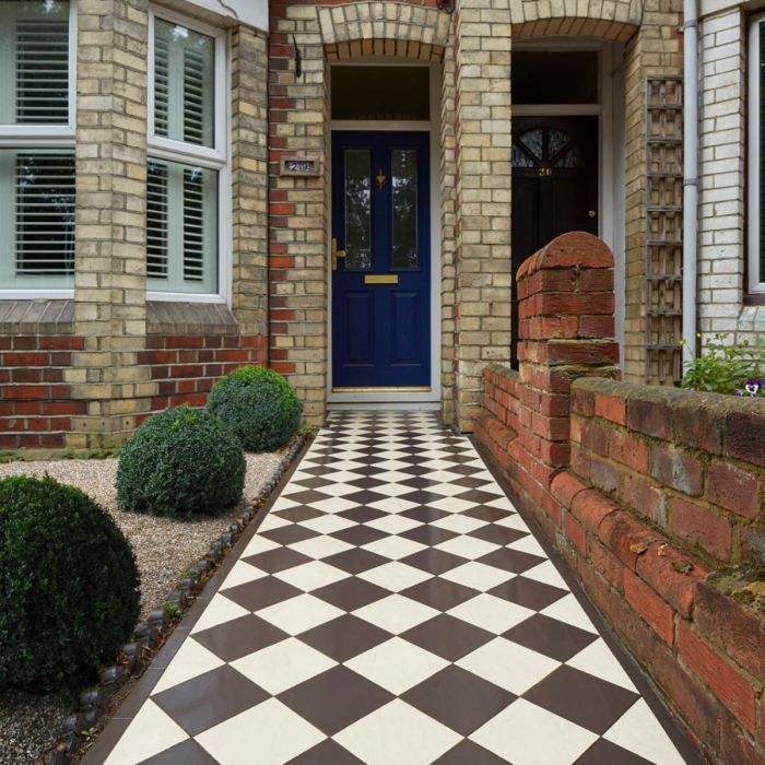 Original Style Victorian Oxford Black and White Pattern-Floor-Tile