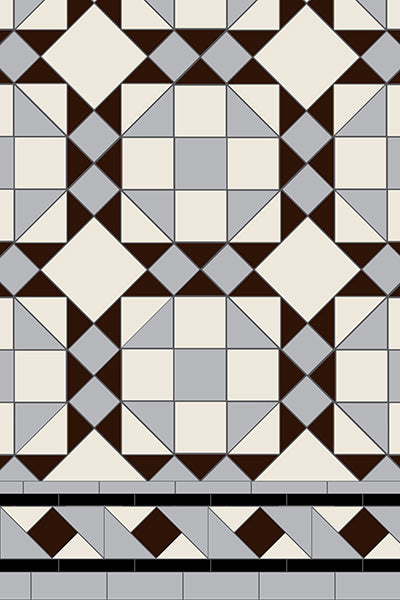 Original Style Victorian Rochester 3 colour Pattern-Floor-Tile