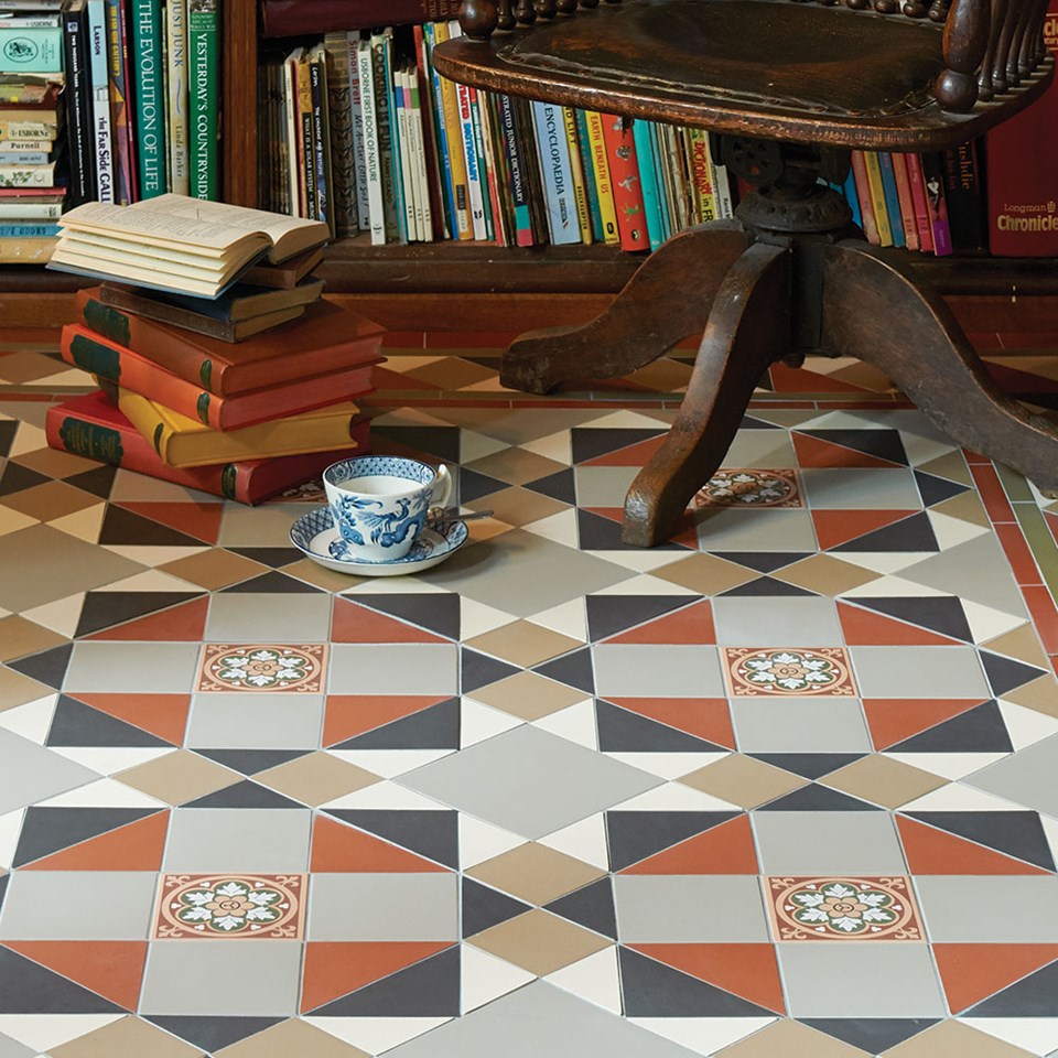 Original Style Victorian Rochester 5 colour Pattern-Floor-Tile