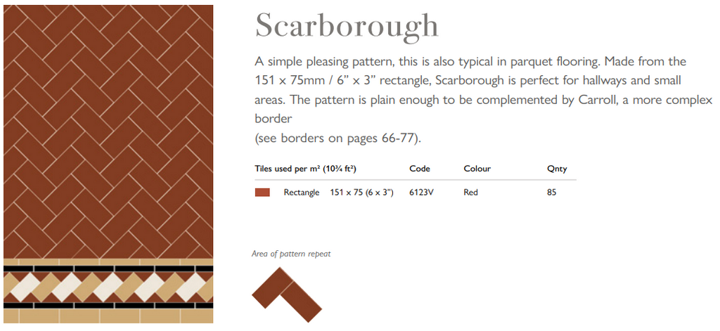 Original Style Victorian Scarborough Pattern-Floor-Tile