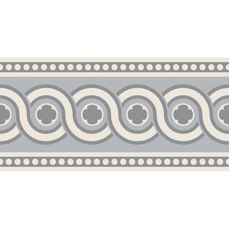 Original Style Victorian Telford Border-Grey on Dover White-IM-0003938-Floor-Tile