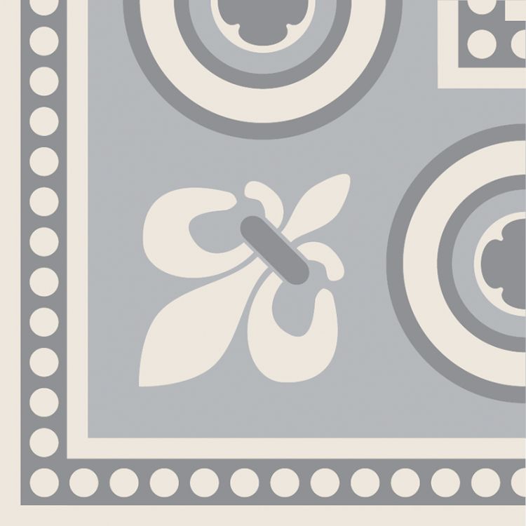 Original Style Victorian Telford Corner-Grey on Dover White-IM-0010158-Floor-Tile