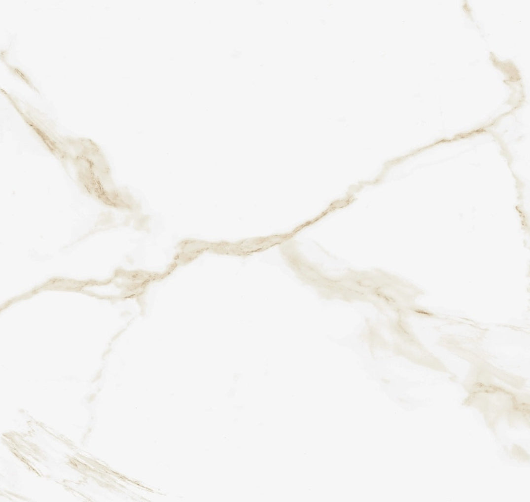 Oro Marble Effect Gloss Porcelain Floor Tile 60x60cm