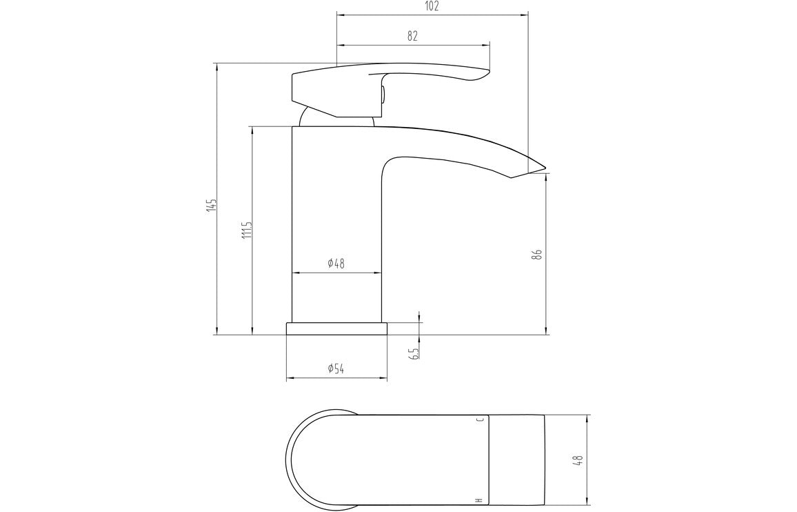 Oroni Basin Mixer - Chrome-Basin Taps-CAPTA4191-