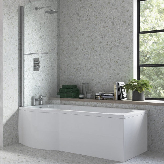 P Shape Bath Screen-Bath Screens-DIBS0100-