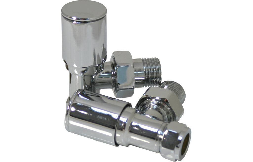 Patterned Chrome Radiator Valves-Heating-DIRA0224-Angled-