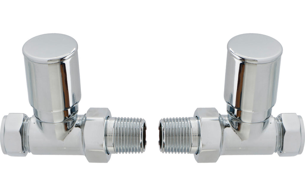 Patterned Chrome Radiator Valves-Heating-DIRA0224-Straight-