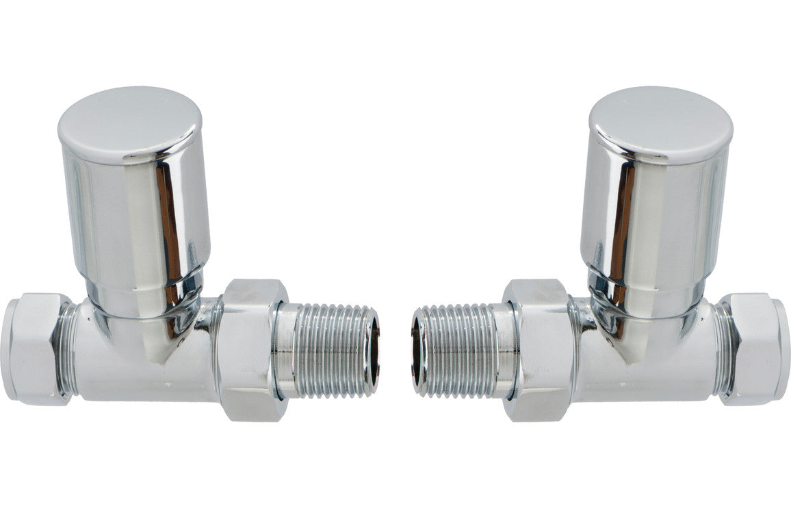 Patterned Chrome Radiator Valves-Heating-DIRA0224-Straight-