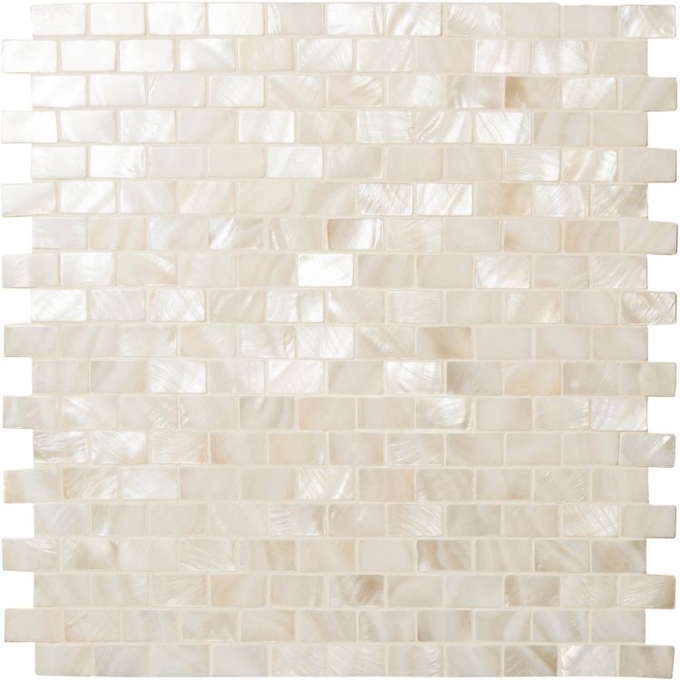 Original Style Mosaics Pearl Brickbond Shell Mosaic Tile 32x31cm
