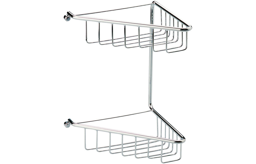 Penelope 2-Tier Corner Shower Caddy - Chrome-Enclosure Accessories-DIAC0140-