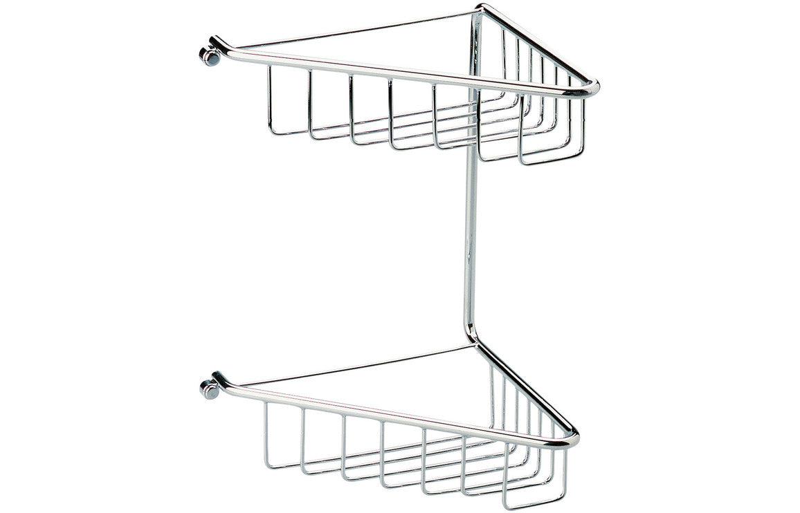 Penelope 2-Tier Corner Shower Caddy - Chrome-Enclosure Accessories-DIAC0140-