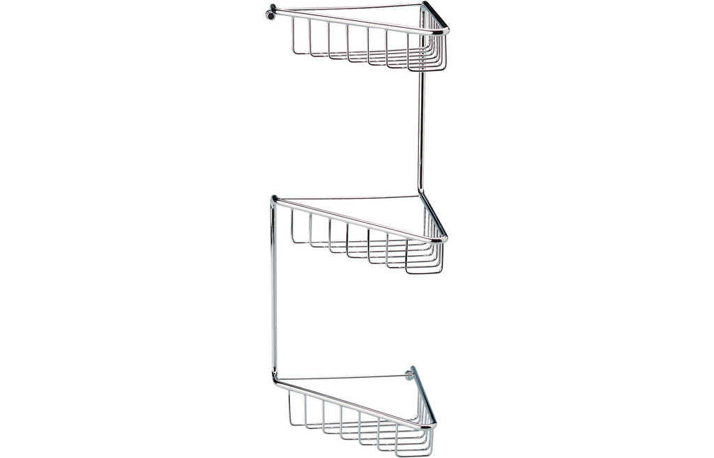 Penelope 3-Tier Corner Shower Caddy - Chrome-Enclosure Accessories-DIAC0184-