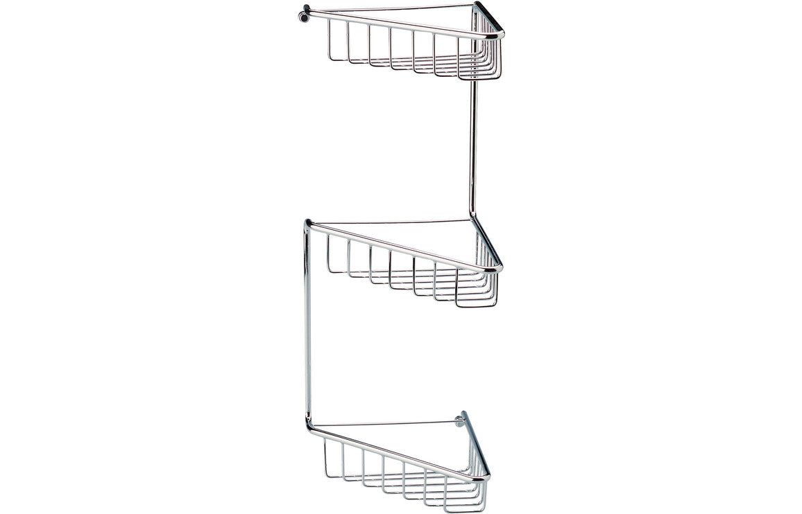 Penelope 3-Tier Corner Shower Caddy - Chrome-Enclosure Accessories-DIAC0184-