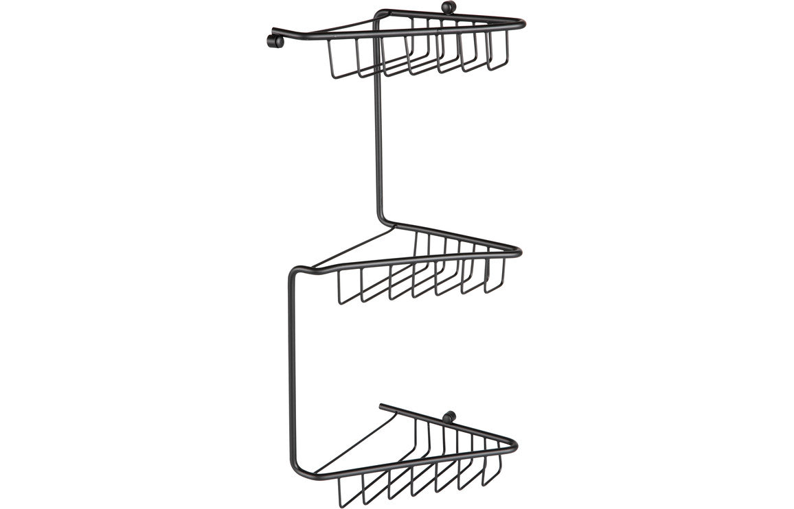Penelope 3-Tier Corner Shower Storage - Black-Enclosure Accessories-DIAC0186-