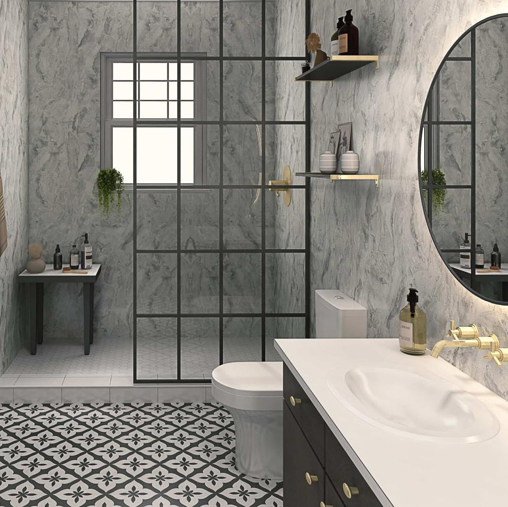 Perform Panel Stratus Marble 1200x2400mm Bathroom Wall Panels-2919