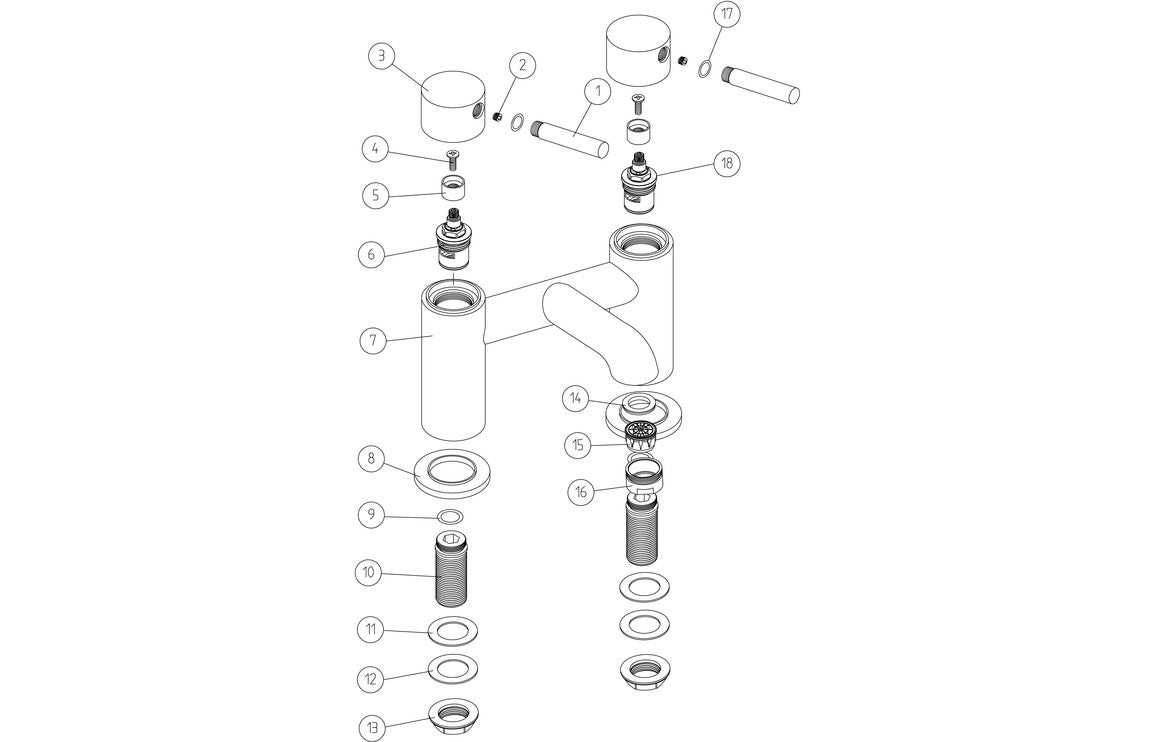 Pescara Bath Filler - Brushed Brass-Bath Taps-DITB2270-