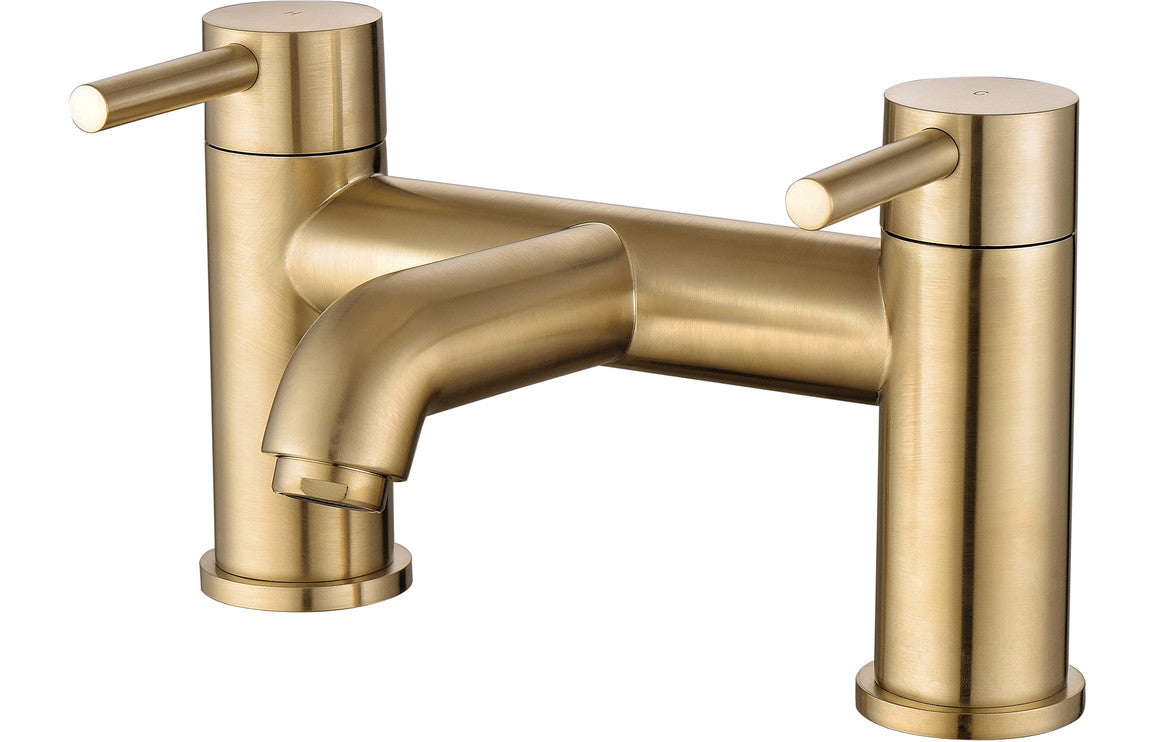 Pescara Bath Filler - Brushed Brass-Bath Taps-DITB2270-