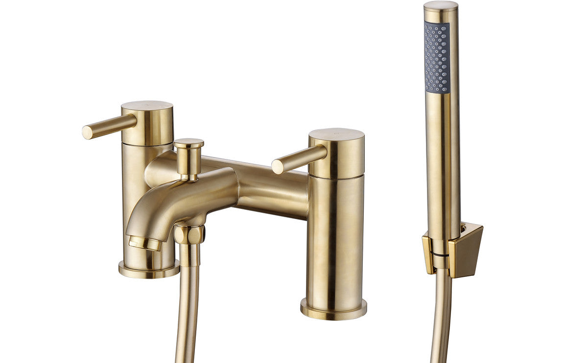 Pescara Bath/Shower Mixer - Brushed Brass-Bath Taps-DITB2278-