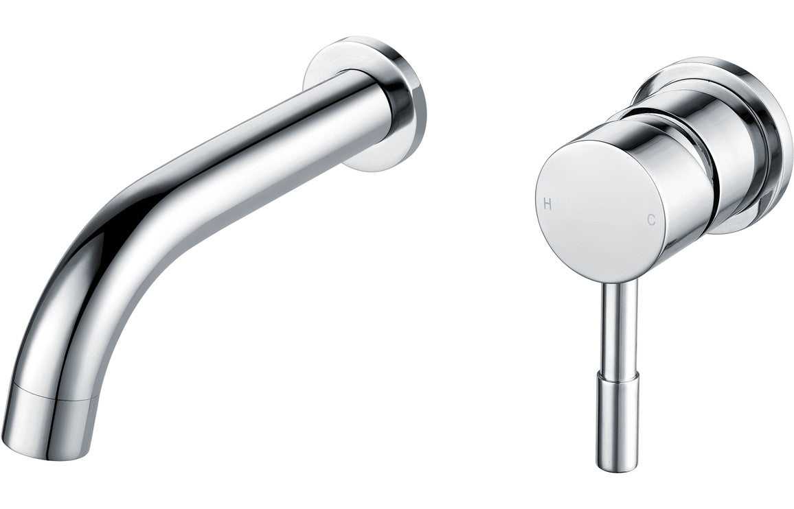 Pescara Wall Mounted Basin Mixer - Chrome-Basin Taps-DITS1358-