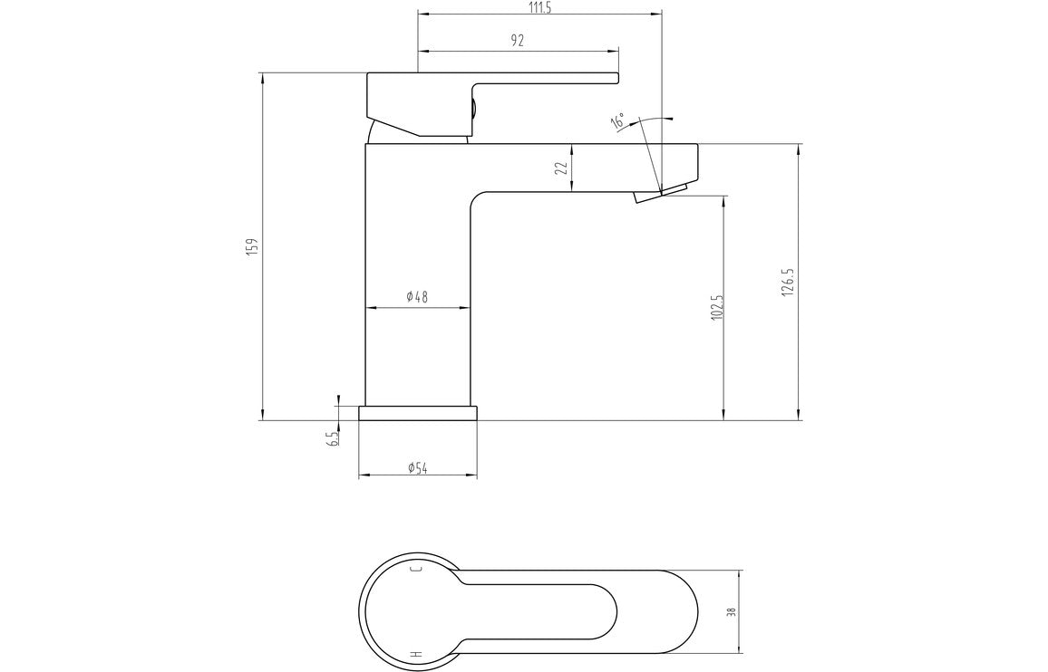Pia Mono Basin Mixer & Waste - Chrome-Basin Taps-CAPTA4175-