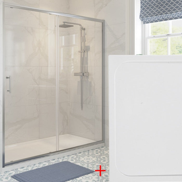 Reflexion Classix 1200mm Sliding Door & 900mm Tray Pack-Shower Enclosures-CAPDIESP1257-