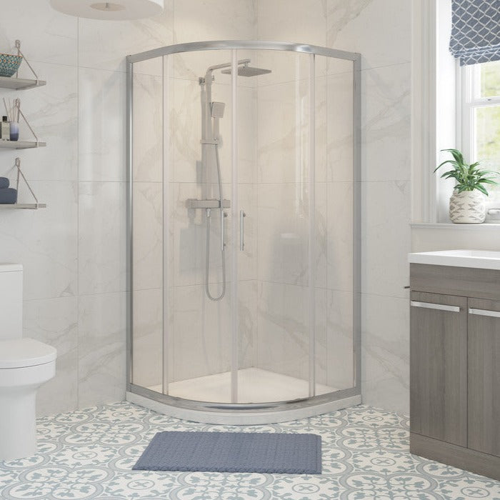 Reflexions Classix 900mm 2 Door Quadrant & Tray Pack-Shower Enclosures-DIEQP9092-