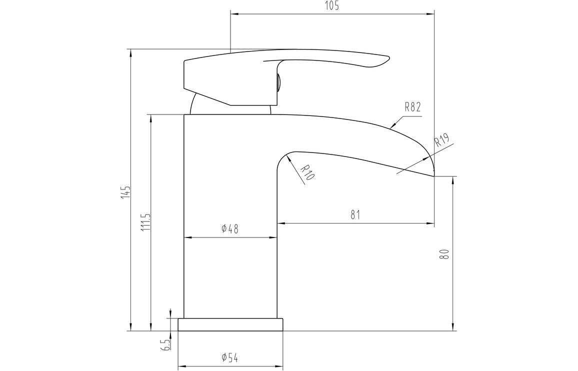 Reims Basin Mixer - Chrome-Basin Taps-DITS1250-