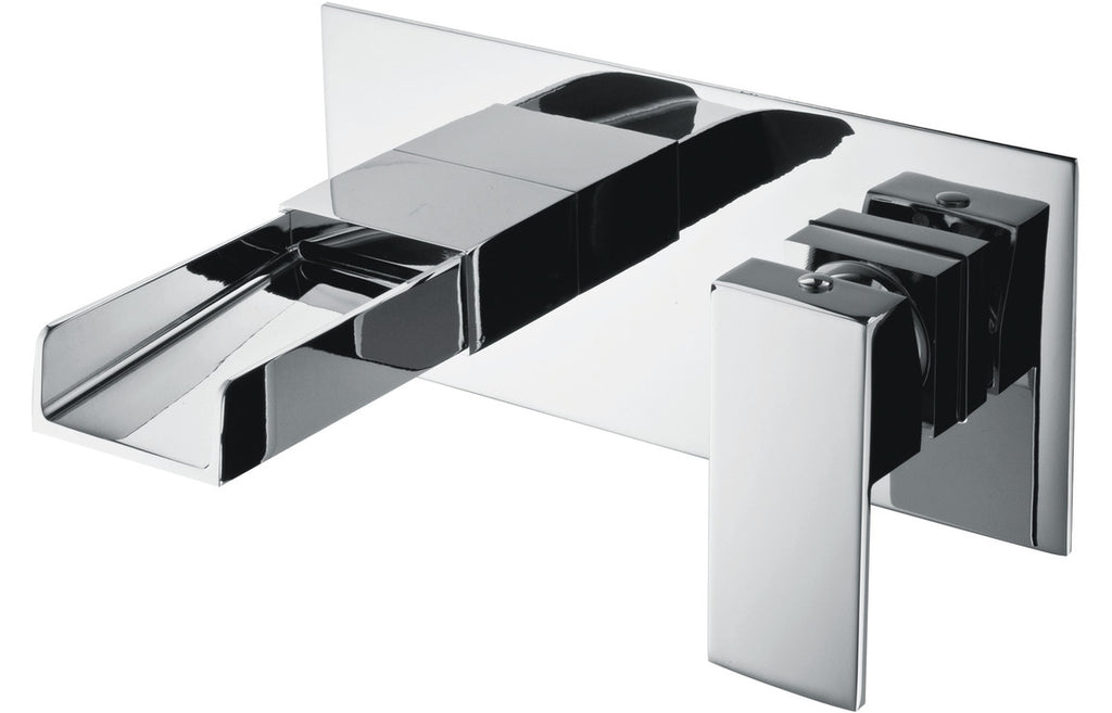 Ricco Wall Mounted Basin Mixer - Chrome-Basin Taps-