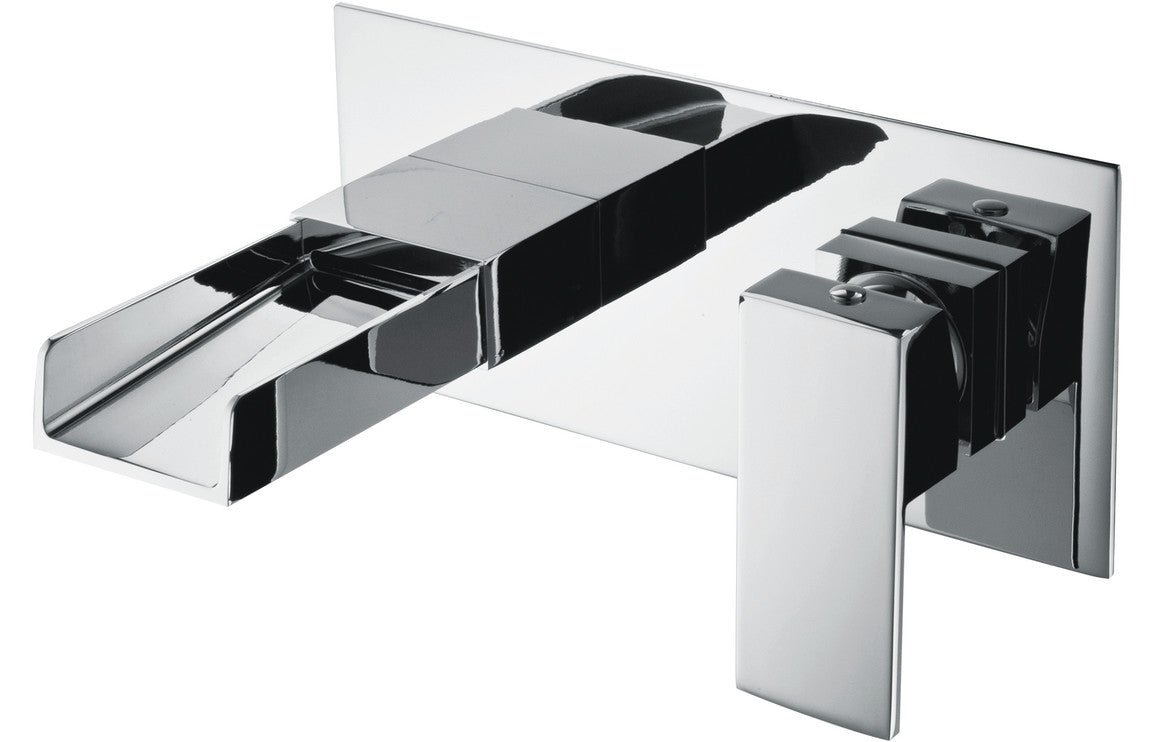Ricco Wall Mounted Basin Mixer - Chrome-Basin Taps-