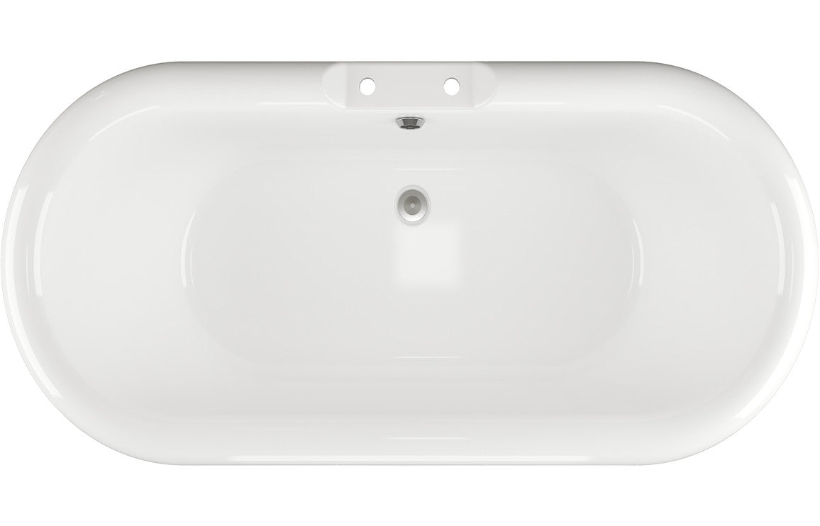 Richmond Black Freestanding Bath with chrome claw feet-Baths-DIBFP2022-