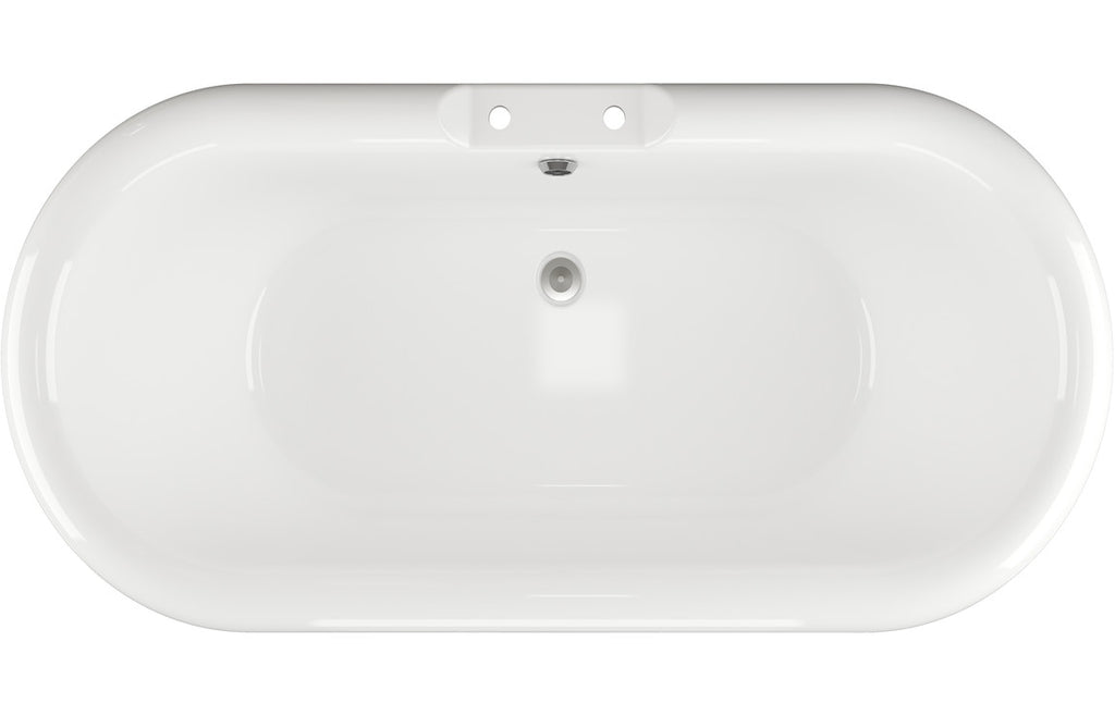 Richmond White Freestanding Bath with chrome claw feet.-Baths-DIBFP2020-