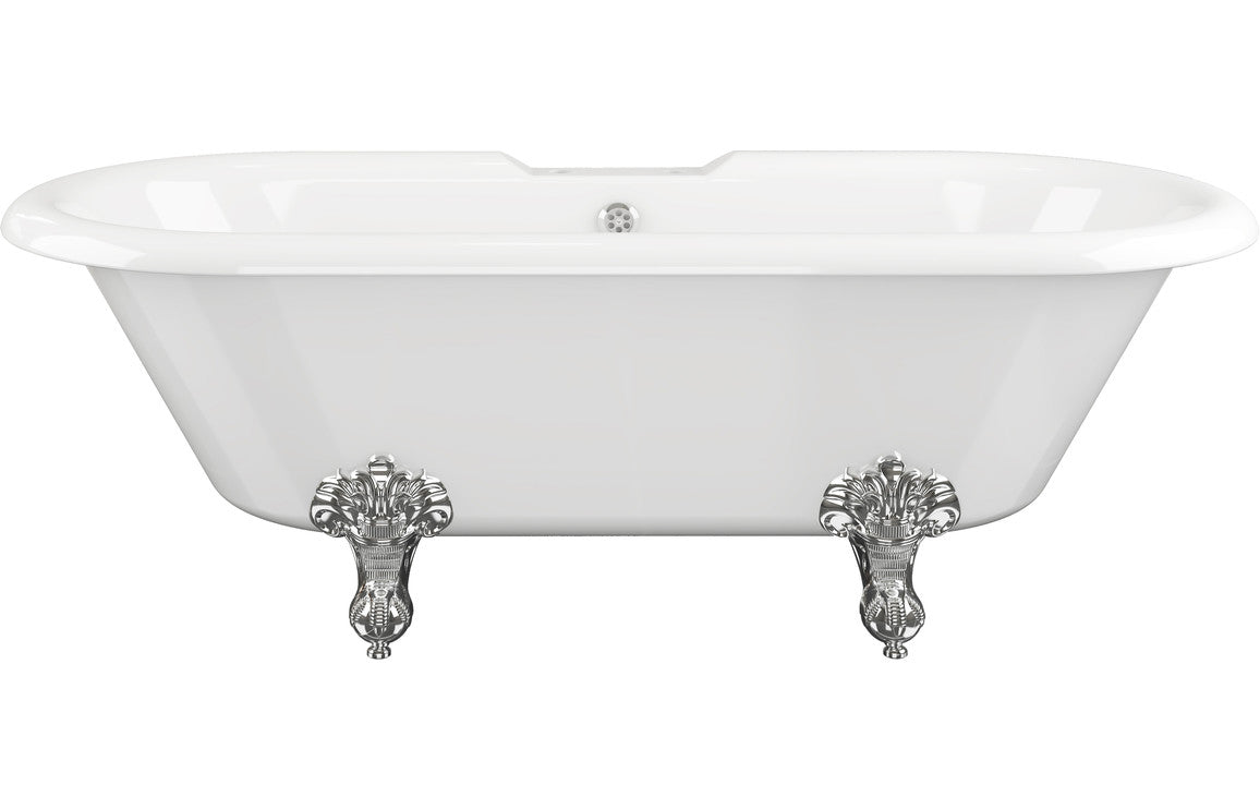 Richmond White Freestanding Bath with chrome claw feet.-Baths-DIBFP2020-