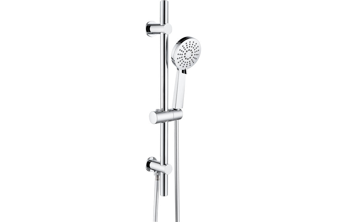 Round Premium Slider Rail Kit w/Elbow & 3 Mode Handset-Shower Rail Kits-DICM0620-
