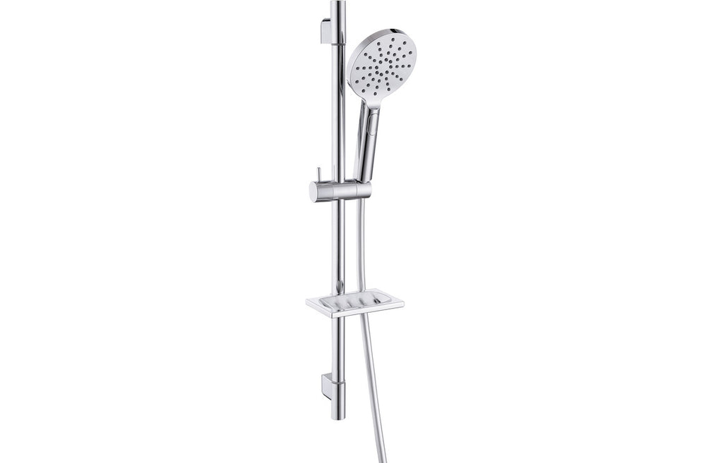 Round Push Button Shower Kit-Shower Rail Kits-DICM0616-