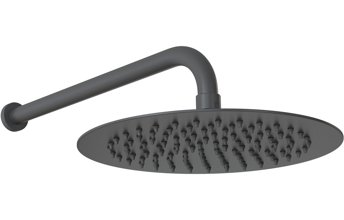 Round Showerhead - Matt Black-Shower Heads-DIC0714-