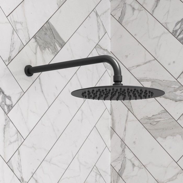 Round Showerhead - Matt Black-Shower Heads-DIC0714-