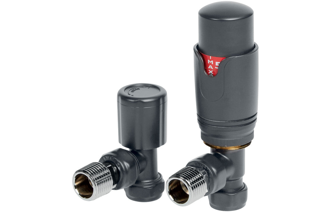 Round Thermostatic Anthracite Radiator Valves-Heating-DIRA0264-Angled-