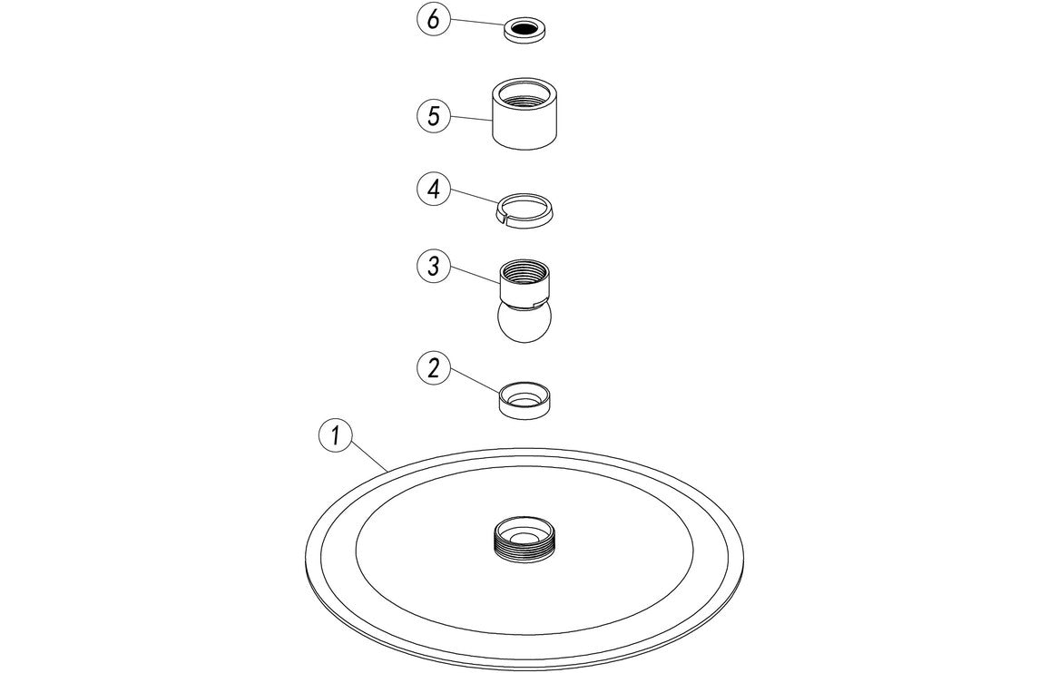 Round Ultraslim Showerhead - St/Steel-Shower Heads-DICM0636-