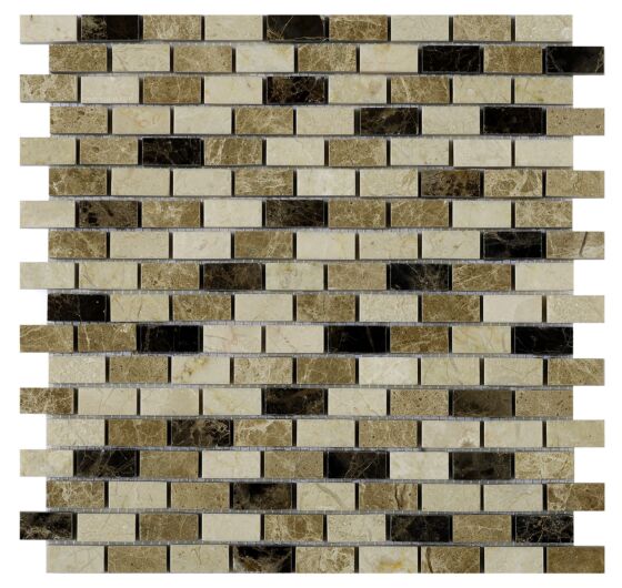 Verona Expresso Polished Marble Mosaic Wall and Floor Tile 30x30cm