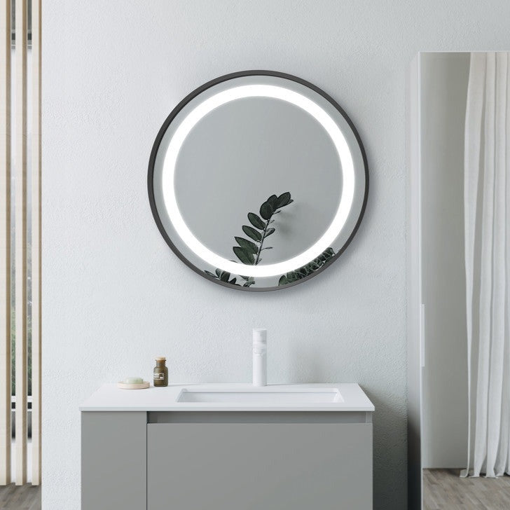 Saar 600mm Round Front-Lit LED Mirror-Mirrors-DIMR0032-