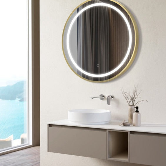 Saar 600mm Round Front-Lit LED Mirror-Mirrors-DIMR0032-